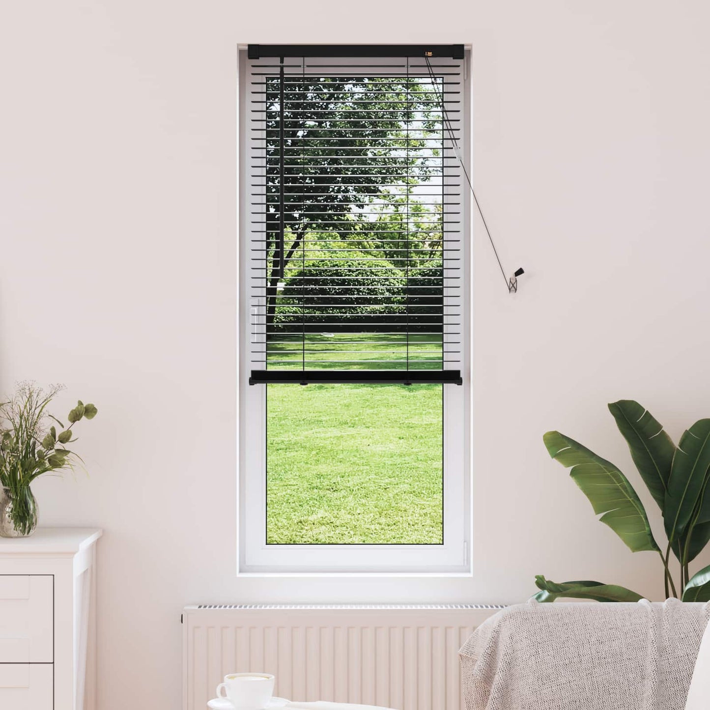 vidaXL Βενετσιάνικη Σκίαση Μαύρο 150 x 60 εκ PVC