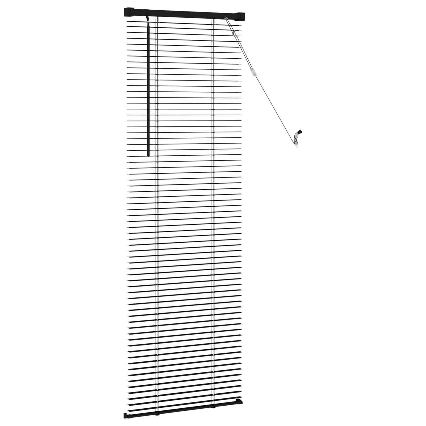 vidaXL Βενετσιάνικη Σκίαση Μαύρο 150 x 60 εκ PVC
