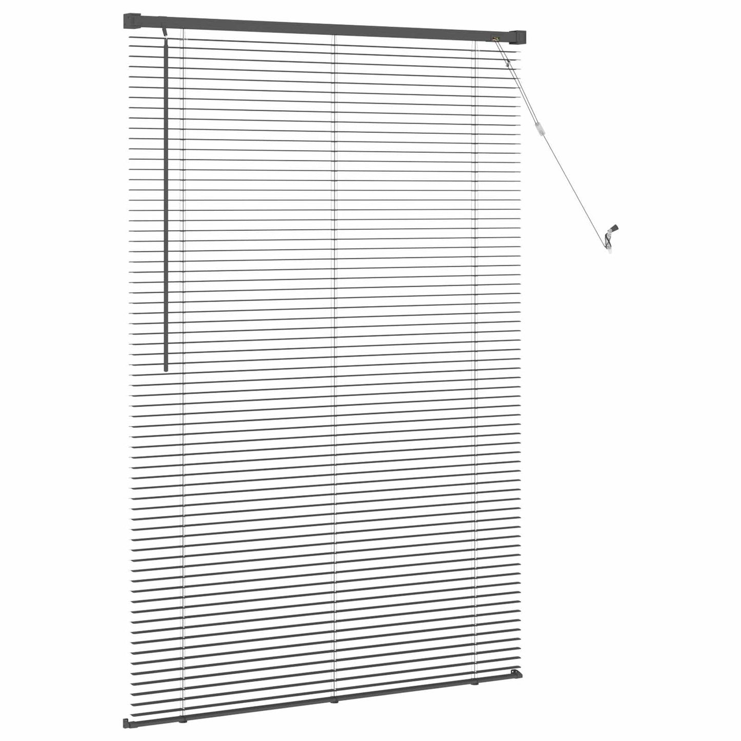 vidaXL Βενετσιάνικη Σκίαση Μαύρο 150 x 100 cm PVC