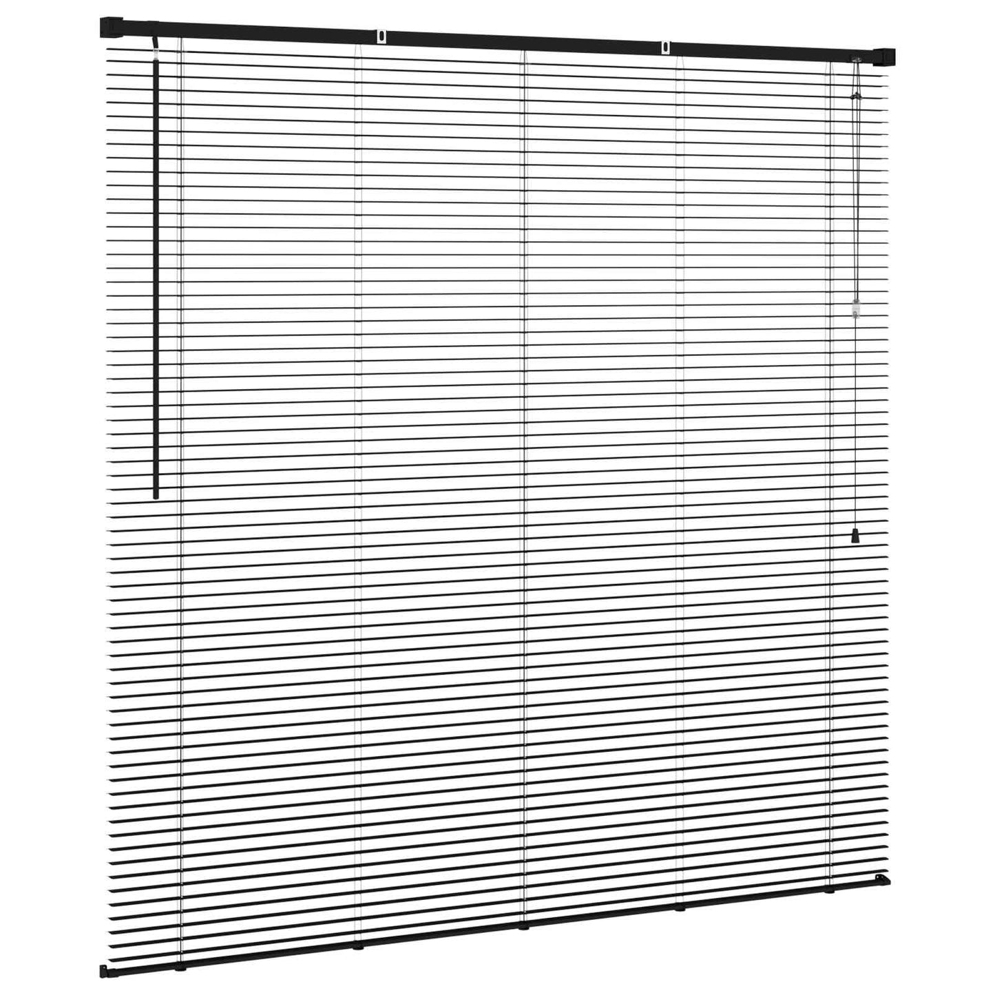 vidaXL Βενετσιάνικη Σκίαση Μαύρο 150 x 160 cm 25 mm PVC