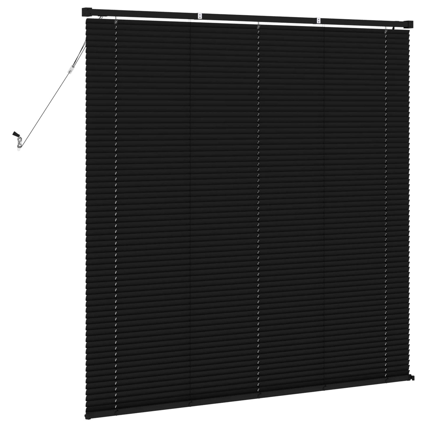vidaXL Βενετσιάνικη Σκίαση Μαύρο 150 x 160 cm 25 mm PVC