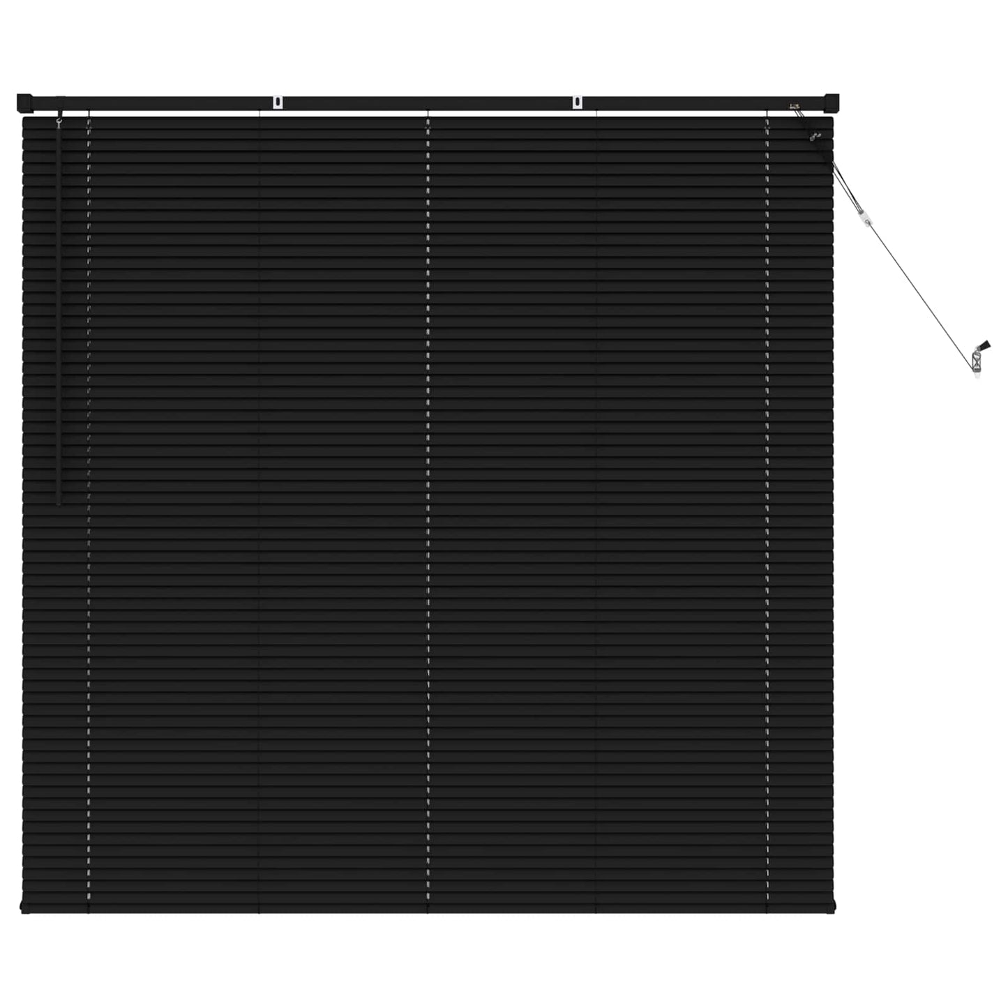 vidaXL Βενετσιάνικη Σκίαση Μαύρο 150 x 160 cm 25 mm PVC