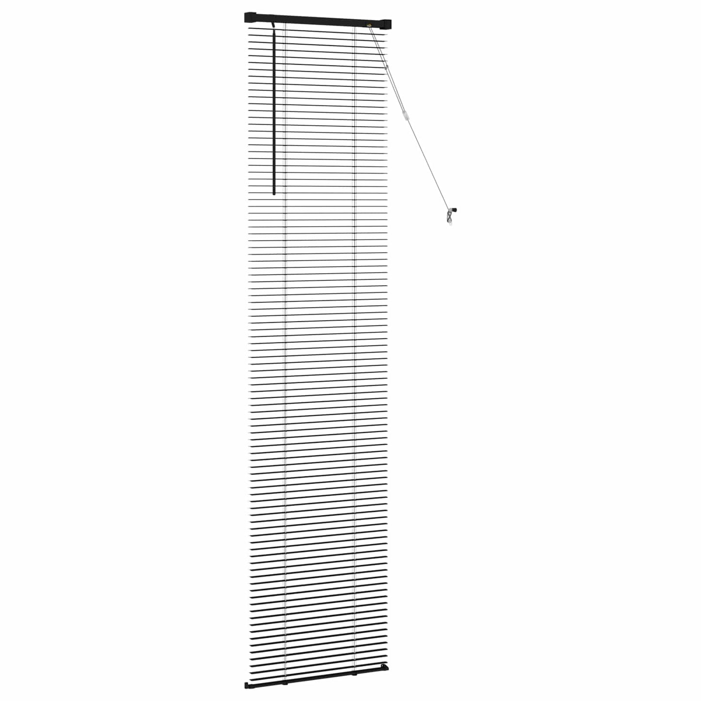vidaXL Βενετσιάνικη Σκίαση Μαύρο 213 x 50 εκ PVC