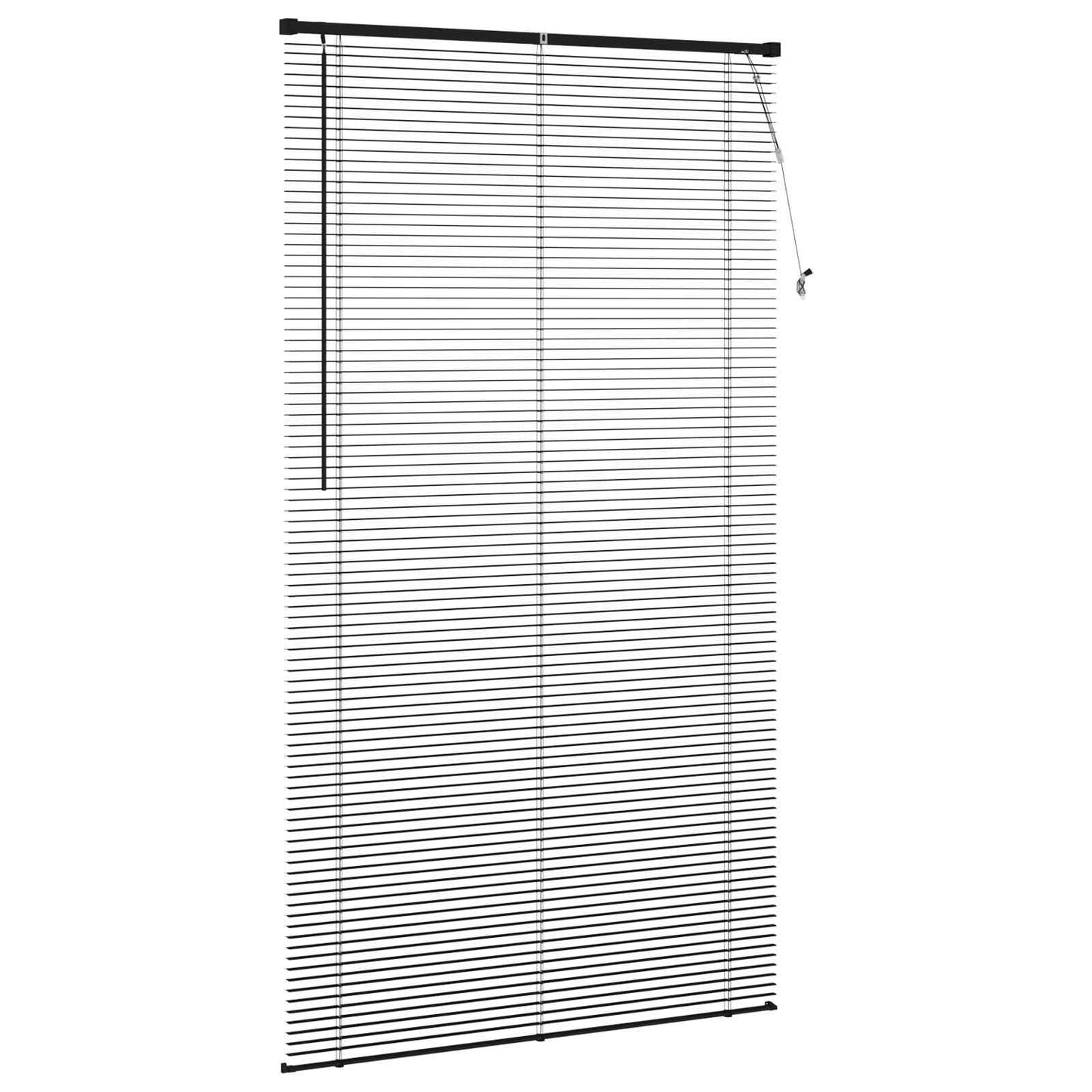 vidaXL Βενετσιάνικη Σκίαση Μαύρο 213 x 120 εκ PVC