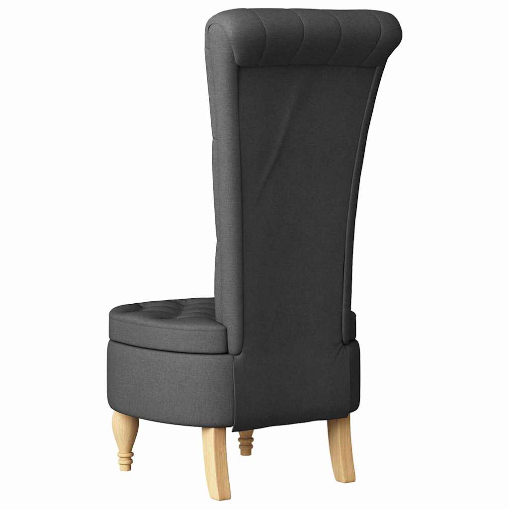 vidaXL Καναπέ με κουβέρτα Σκούρο Γκρι 56,5 x 70 x 110 εκ ύφασμα