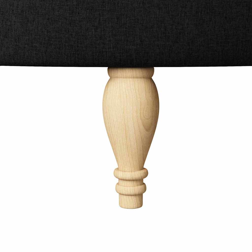 vidaXL Καναπέ με κουβέρτα Μαύρο 56,5 x 70 x 110 εκ ύφασμα