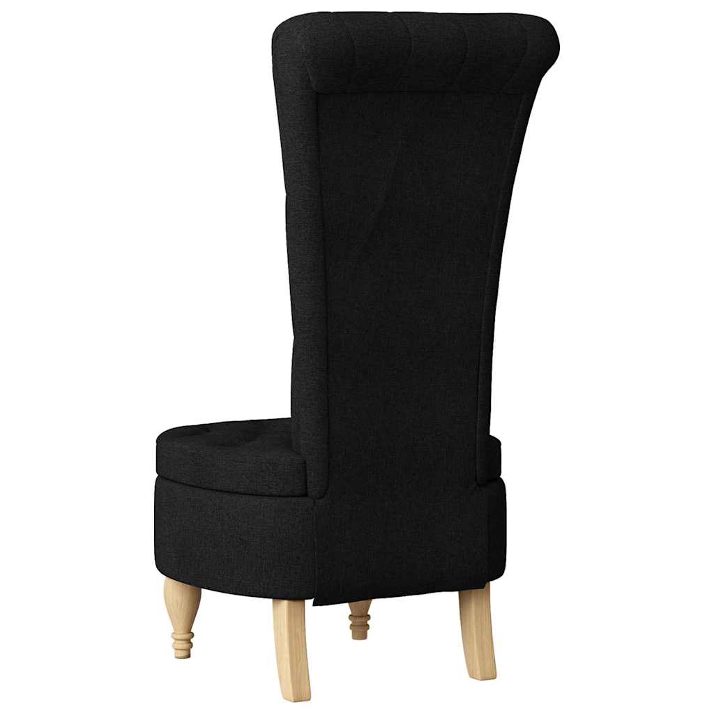 vidaXL Καναπέ με κουβέρτα Μαύρο 56,5 x 70 x 110 εκ ύφασμα