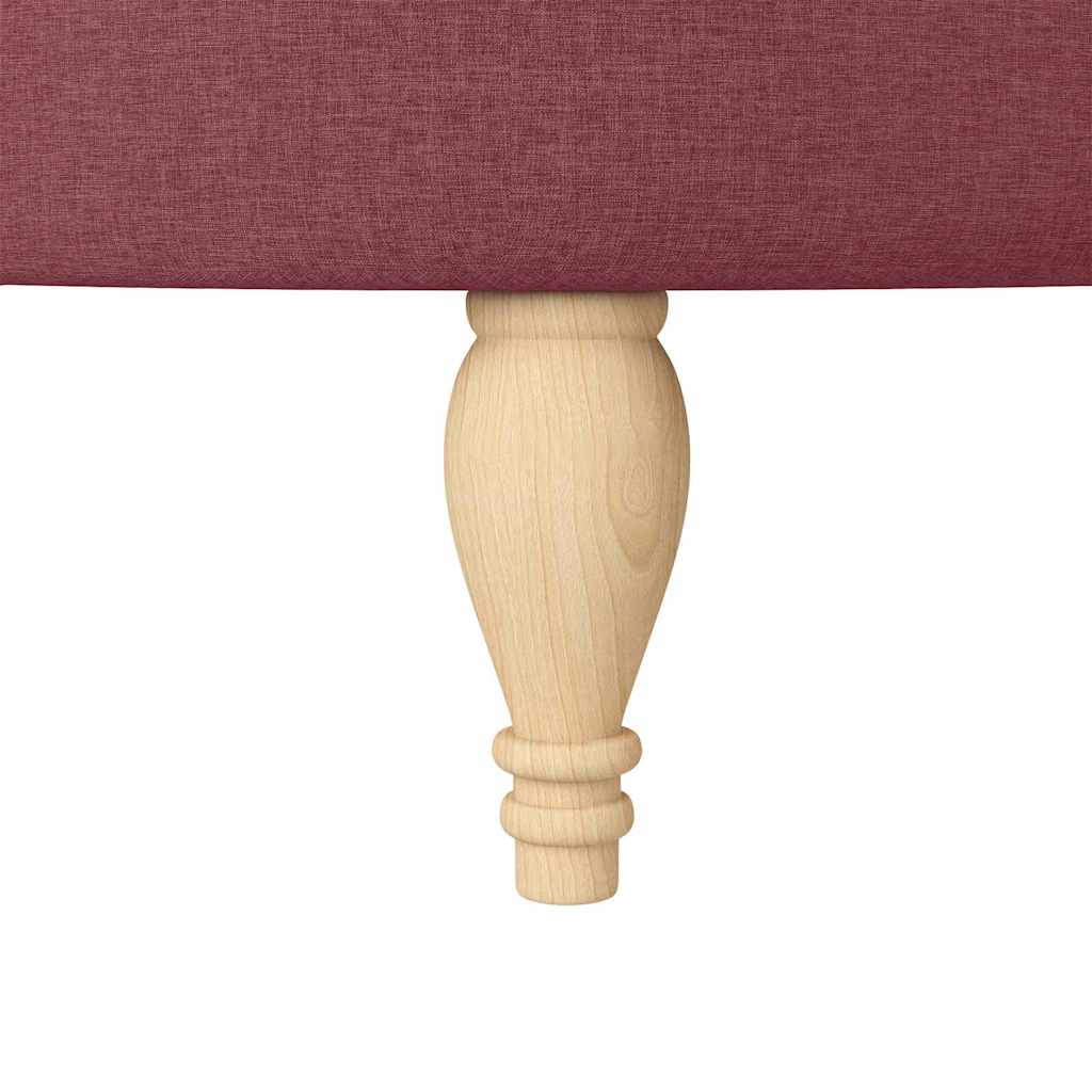 vidaXL Καναπέ με κουβέρτα Κόκκινο 56,5 x 70 x 110 εκ ύφασμα