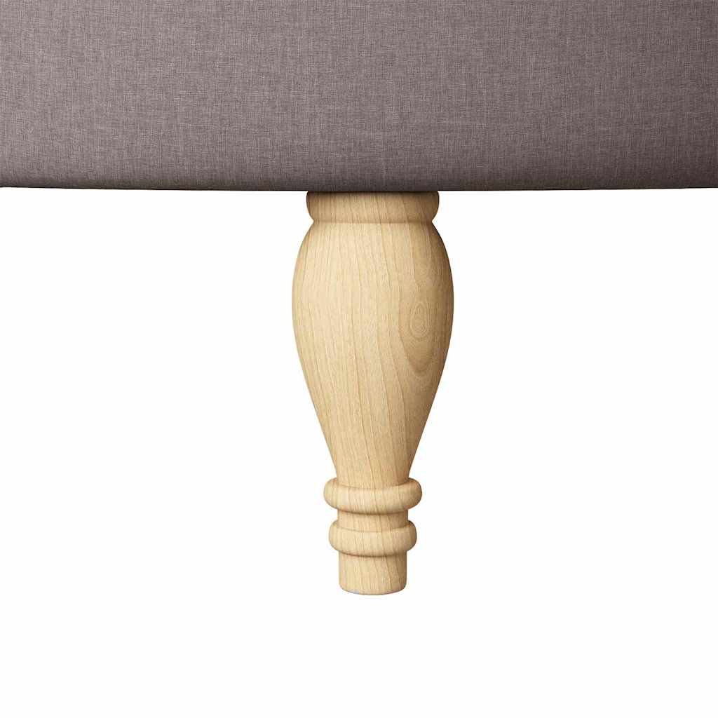 vidaXL Καναπέ με κουβέρτα Taupe 56,5 x 70 x 110 εκ ύφασμα