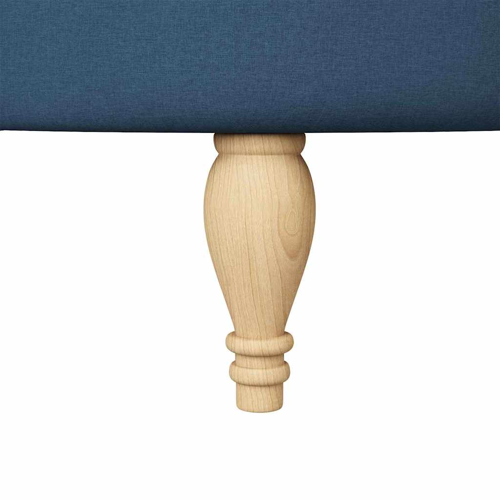 vidaXL Καναπέ με κουβέρτα Μπλε 56,5 x 70 x 110 εκ ύφασμα