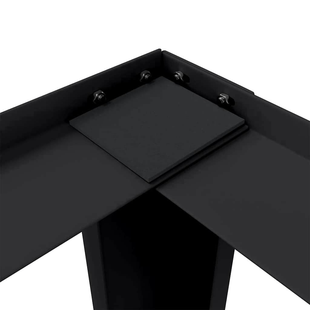 vidaXL Βάση Πλυντηρίου Ρούχων 2 τεμ. Μαύρο 127 x 54,5 x 32,5 εκ Ατσάλι