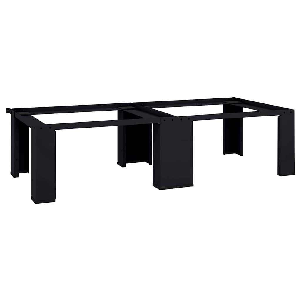 vidaXL Βάση Πλυντηρίου Ρούχων 2 τεμ. Μαύρο 127 x 54,5 x 32,5 εκ Ατσάλι
