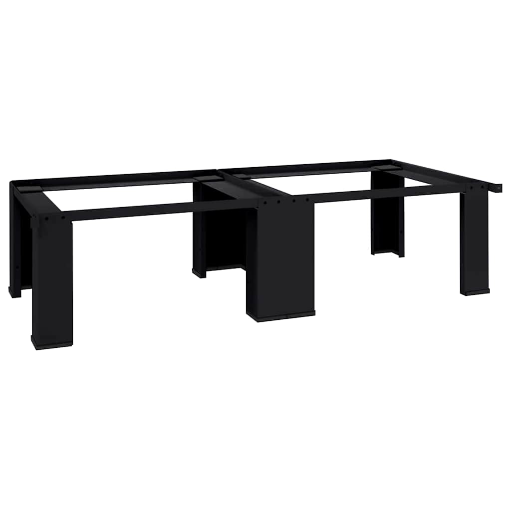 vidaXL Βάση Πλυντηρίου Ρούχων 2 τεμ. Μαύρο 127 x 54,5 x 32,5 εκ Ατσάλι