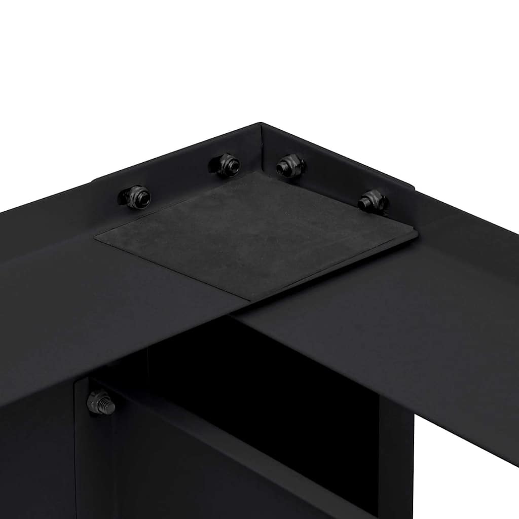 vidaXL Βάση Πλυντηρίου Ρούχων 2 τεμ. Μαύρο 127 x 54,5 x 32,5 εκ Ατσάλι