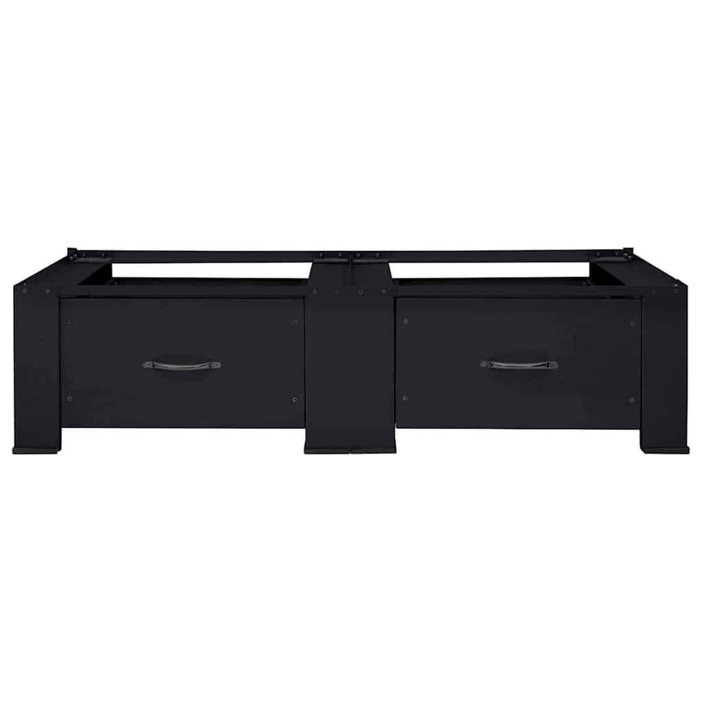 vidaXL Βάση Πλυντηρίου Ρούχων 2 τεμ. Μαύρο 127 x 54,5 x 32,5 εκ Ατσάλι