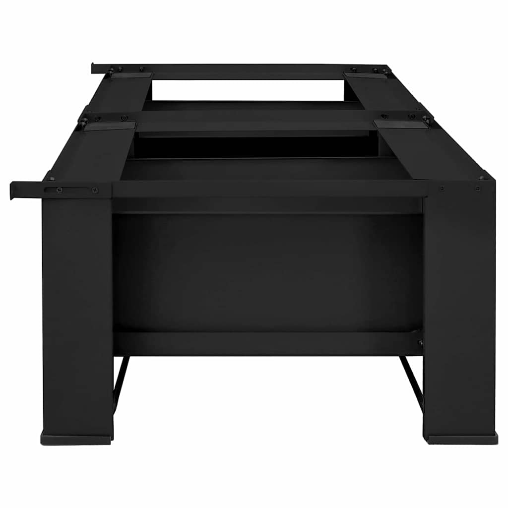 vidaXL Βάση Πλυντηρίου Ρούχων 2 τεμ. Μαύρο 127 x 54,5 x 32,5 εκ Ατσάλι