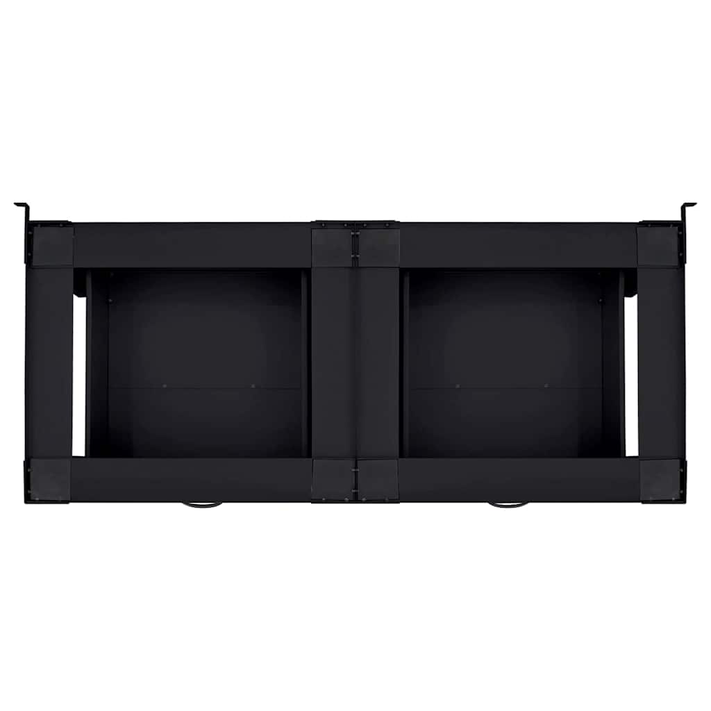 vidaXL Βάση Πλυντηρίου Ρούχων 2 τεμ. Μαύρο 127 x 54,5 x 32,5 εκ Ατσάλι