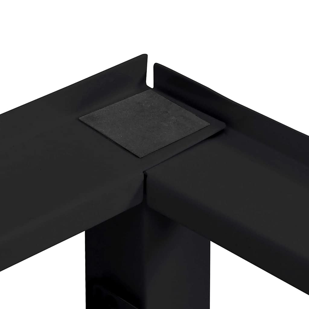 vidaXL Βάση Πλυντηρίου Ρούχων 2 τεμ. Μαύρο 124,5 x 61,5 x 32,5 εκ
