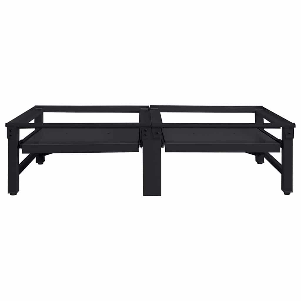 vidaXL Βάση Πλυντηρίου Ρούχων 2 τεμ. Μαύρο 124,5 x 61,5 x 32,5 εκ