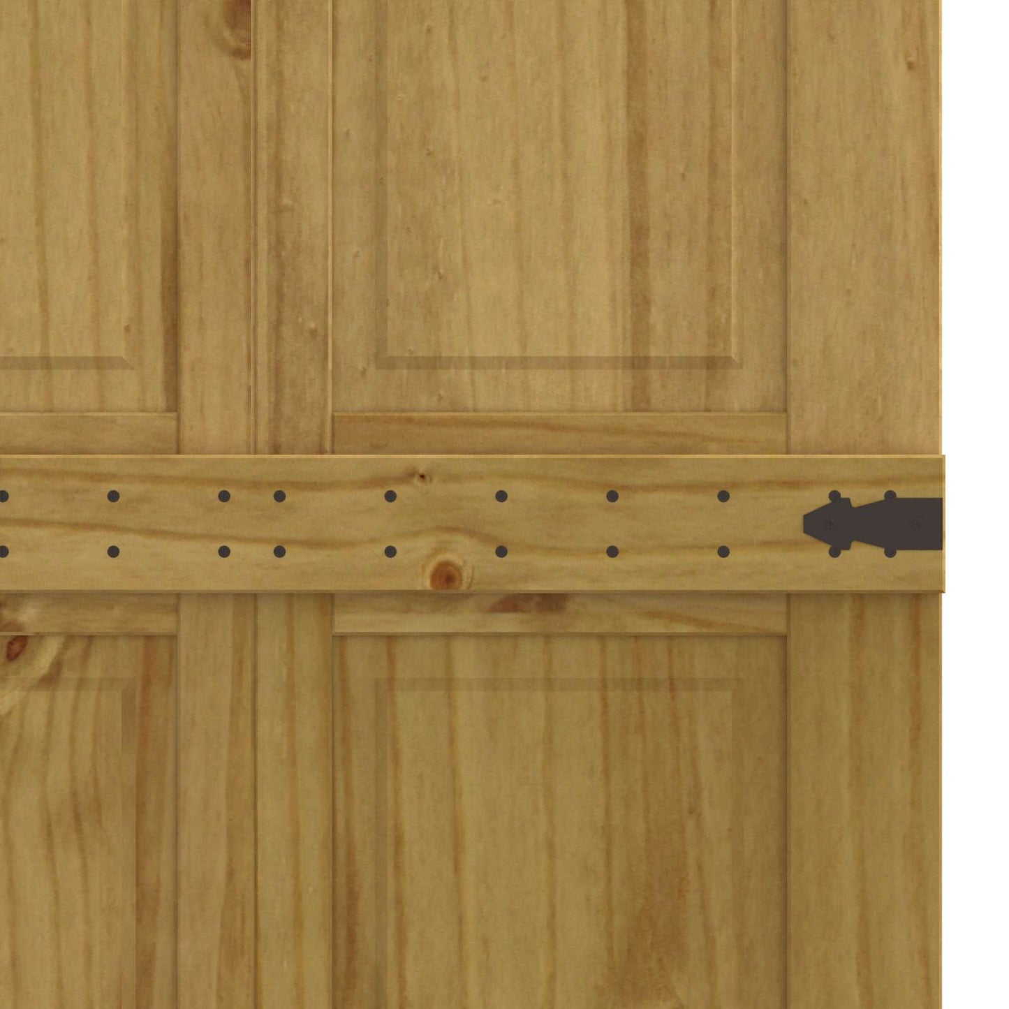 vidaXL Πόρτα αχυρώνα CORONA 70 x 210 cm Μασίφ Ξύλο Πεύκου Μέλι Καφέ