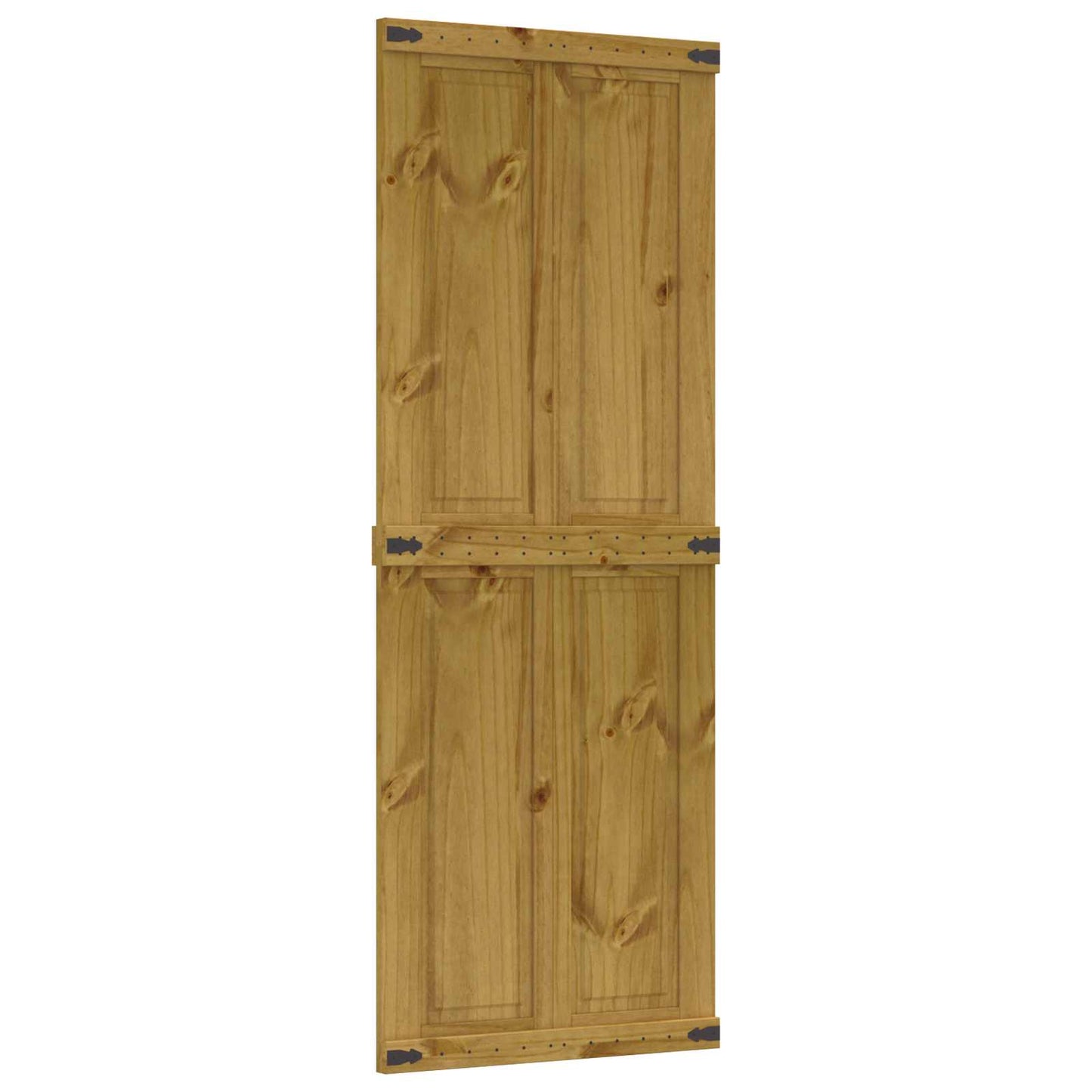 vidaXL Πόρτα αχυρώνα CORONA 70 x 210 cm Μασίφ Ξύλο Πεύκου Μέλι Καφέ