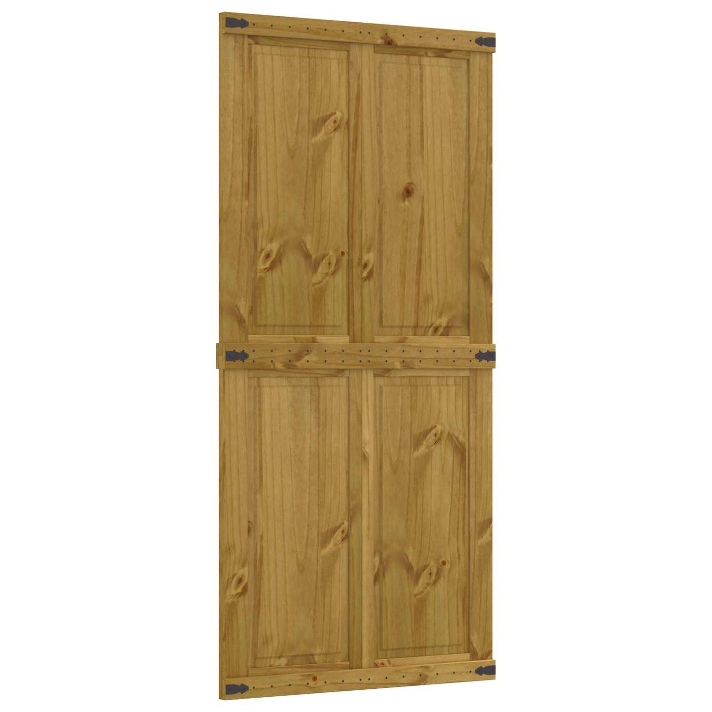 vidaXL Πόρτα αχυρώνα CORONA 90 x 210 cm Μασίφ Ξύλο Πεύκου Μέλι Καφέ