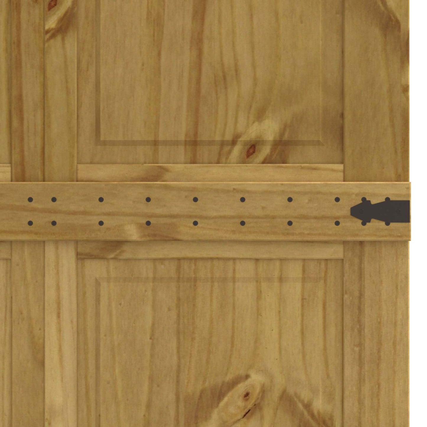 vidaXL Πόρτα αχυρώνα CORONA 100 x 210 cm Μασίφ Ξύλο Πεύκου Μέλι Καφέ