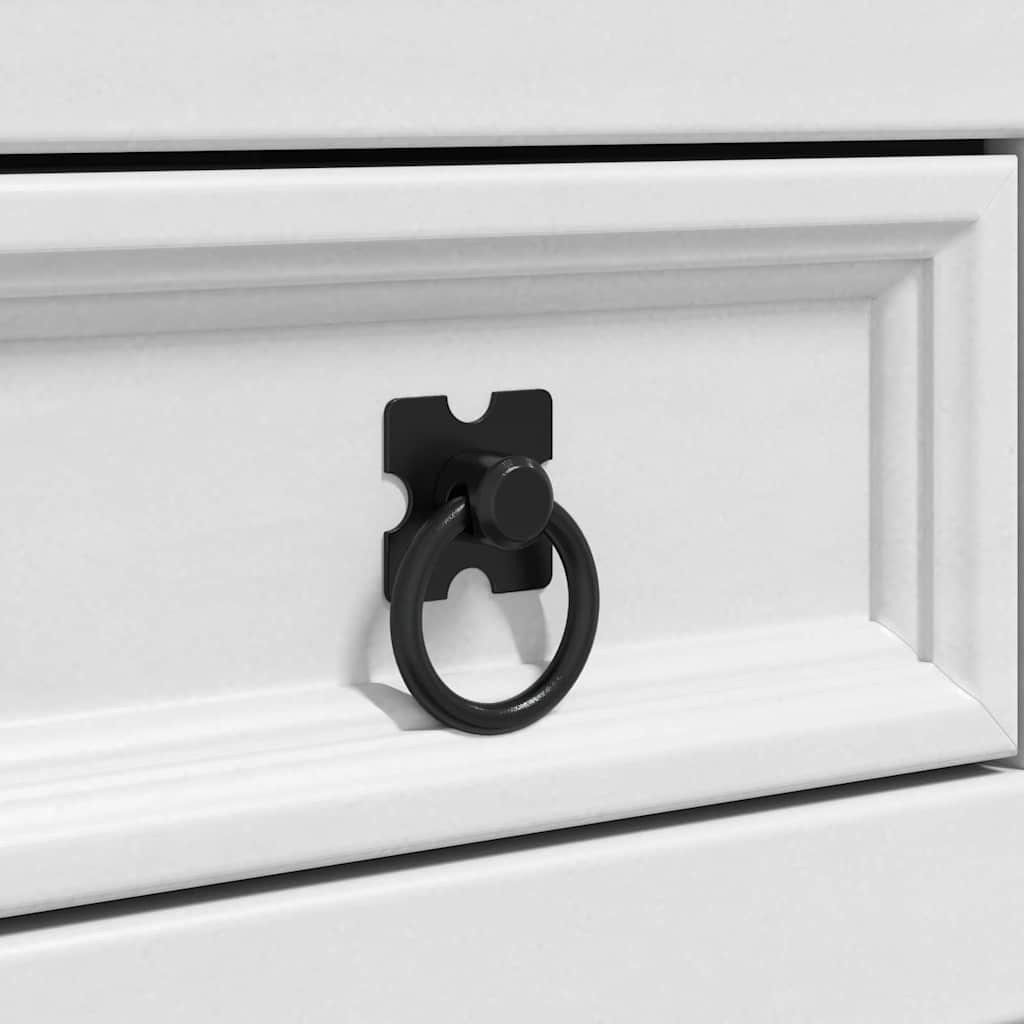 vidaXL Κομοδίνο Λευκό 35 x 32,5 x 74 εκ. Στερεά ξυλεία πεύκου