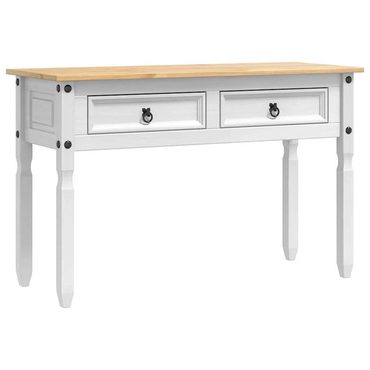 vidaXL End Table Corona Λευκό 115 x 46 x 73 εκ Στερεά ξυλεία πεύκου