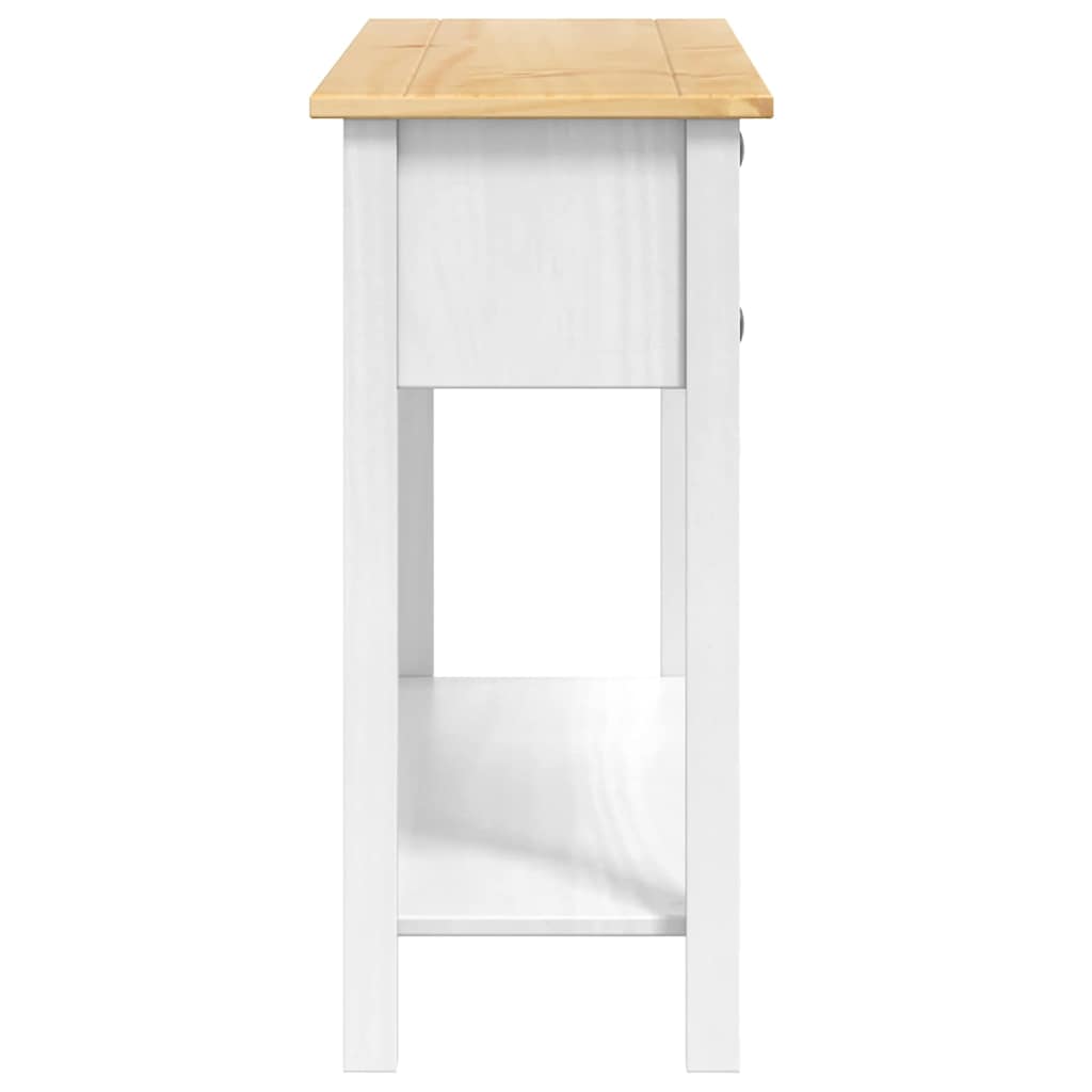 vidaXL End Table Corona Λευκό 114 x 34,5 x 73 εκ. Στερεά ξυλεία πεύκου
