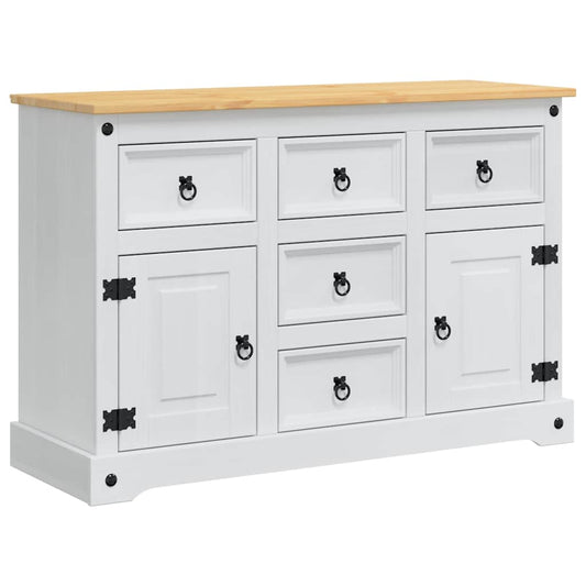 vidaXL Αποθηκευτικές Κάσες με συρτάρι Corona Λευκό 112 x 40 x 75 εκ.