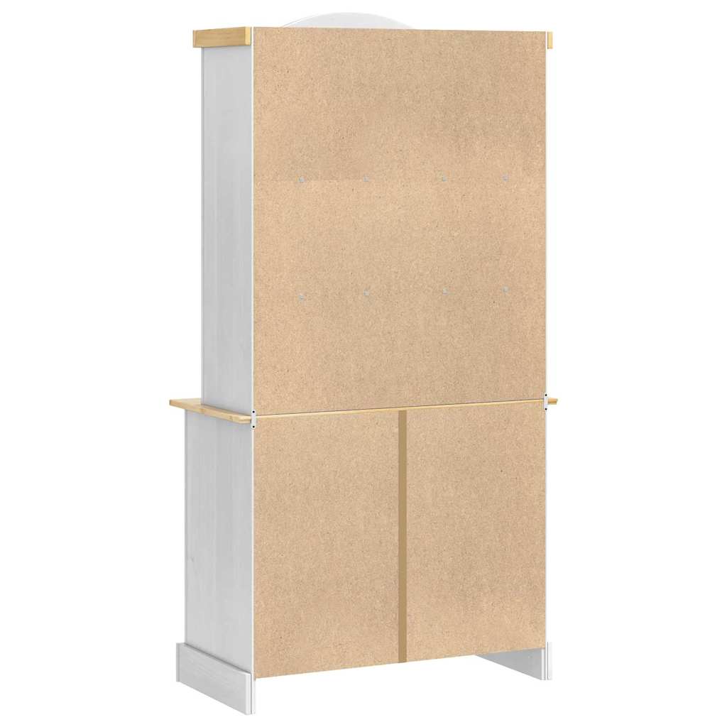 vidaXL Πλαϊνό γραφείο με συρτάρι Corona Λευκό 100 x 48,5 x 179 εκ.