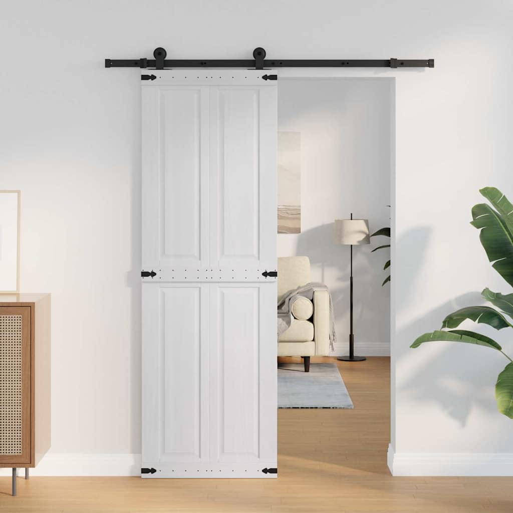 vidaXL Πόρτα αχυρώνα Corona 70 x 210 cm Μασίφ Ξύλο Πεύκου