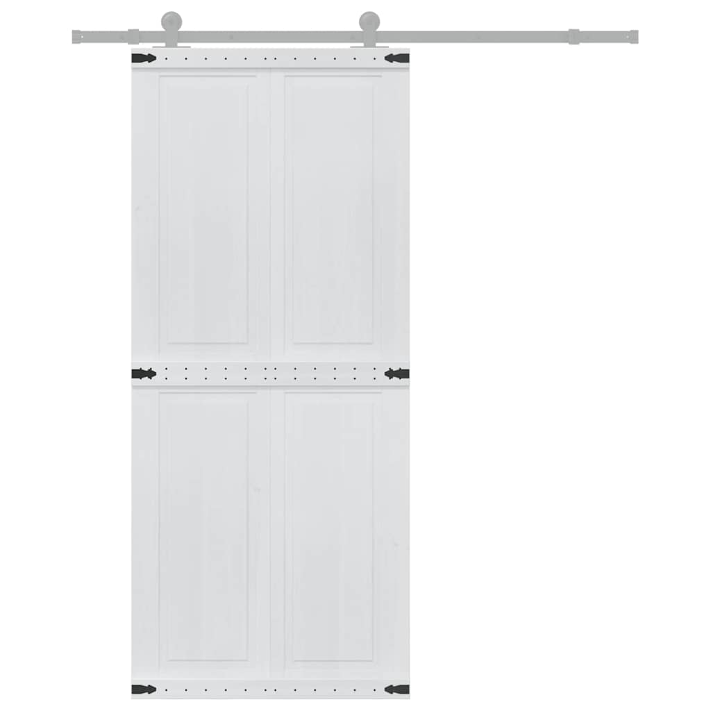 vidaXL Πόρτα αχυρώνα Corona 90 x 210 cm Μασίφ Ξύλο Πεύκου