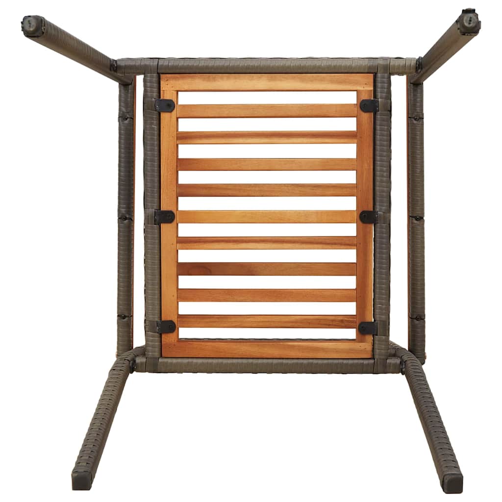 vidaXL Καρέκλες κήπου που σωριάζονται 4 pcs Καφέ και Γκρίζο