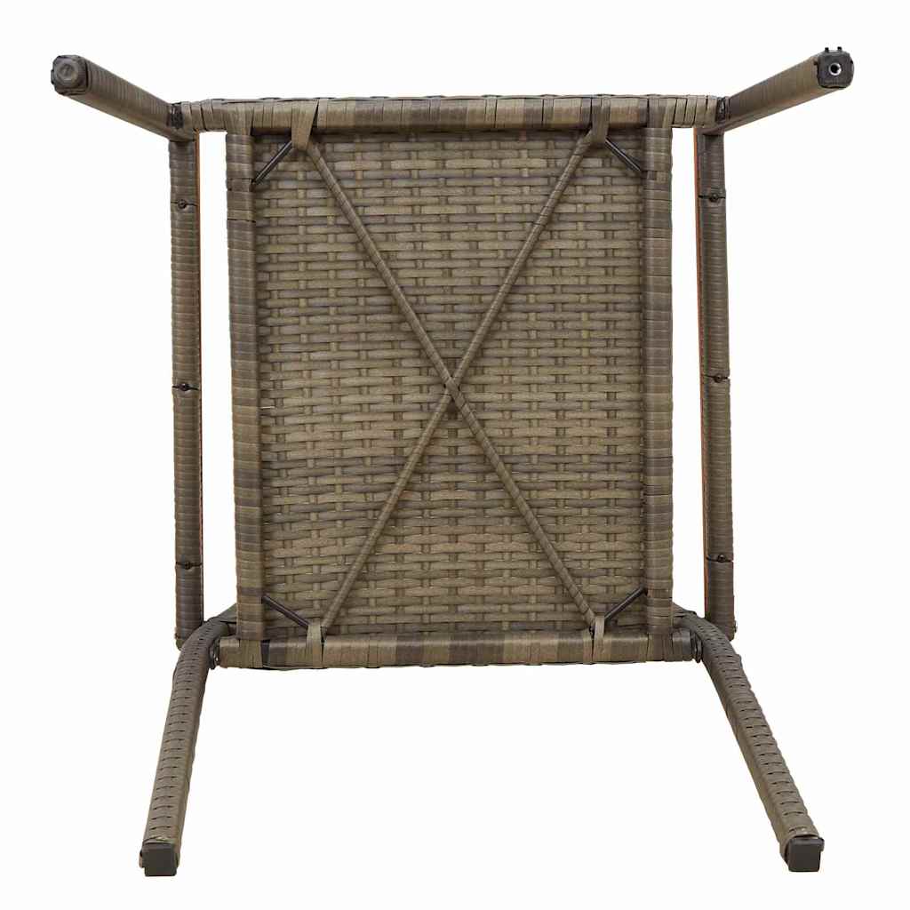 vidaXL Καρέκλες κήπου που σωριάζονται 4 pcs Γκρι και Καφέ