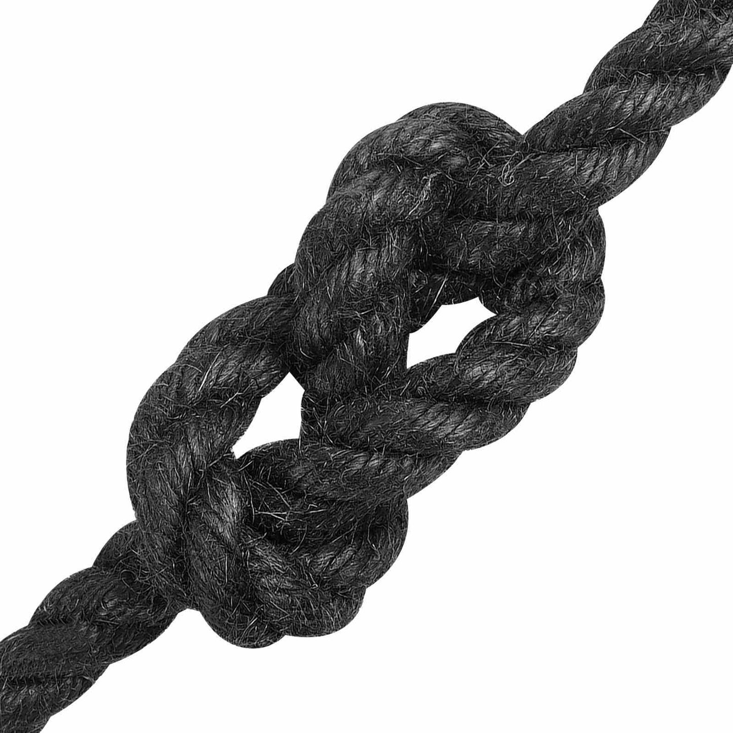 vidaXL Σχοινί Από Τζute 10 mm Μαύρο 100% Τζούτα Tossa