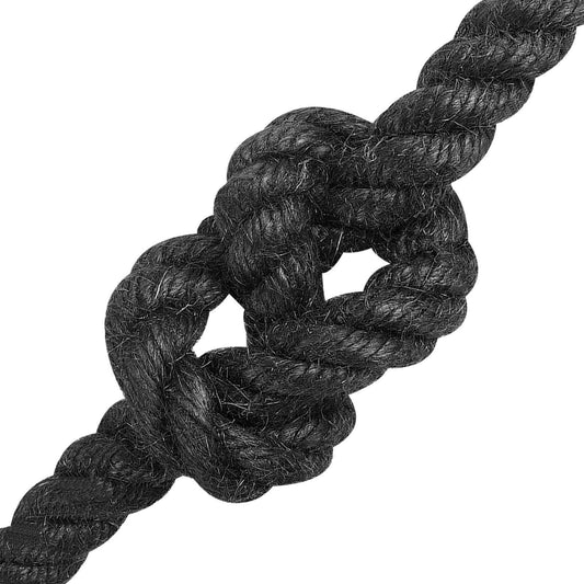 vidaXL Σχοινί Από Τζute 12 mm Μαύρο 100% Τζούτα Tossa