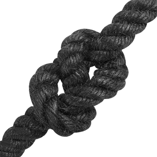 vidaXL Σχοινί Από Τζute 14 mm Μαύρο 100% Τζούτα Tossa