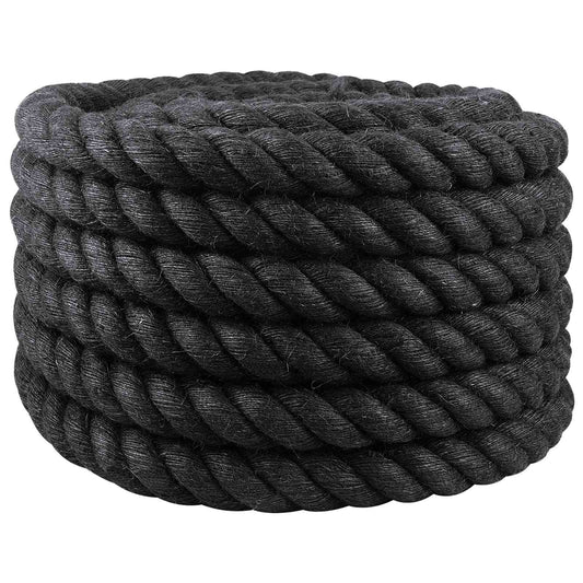 vidaXL Σχοινί Από Τζute 36 mm Μαύρο 100% Τζούτα Tossa