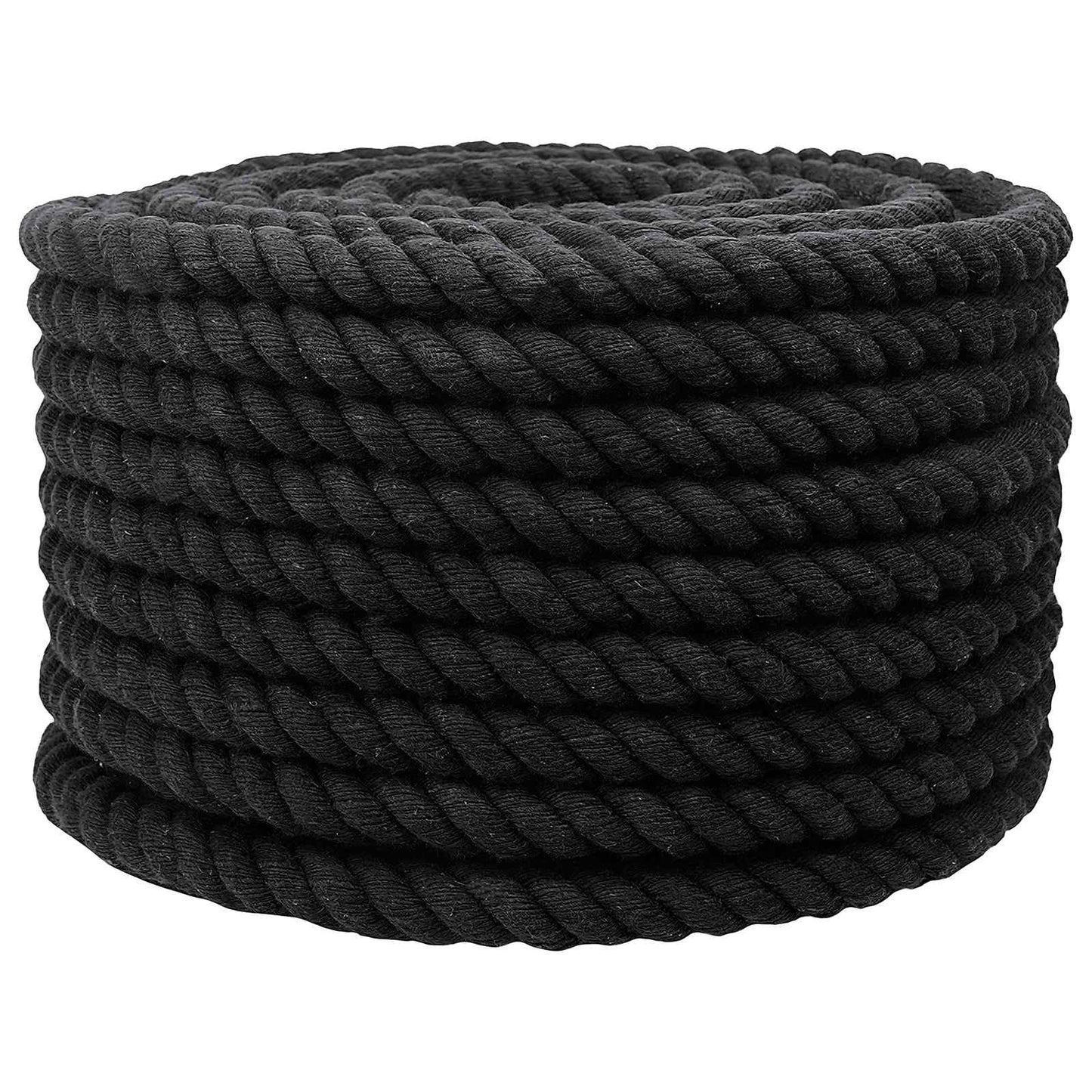 vidaXL Κωτόσχοινo 16 mm 100 m Μαύρο 100% Βαμβάκι
