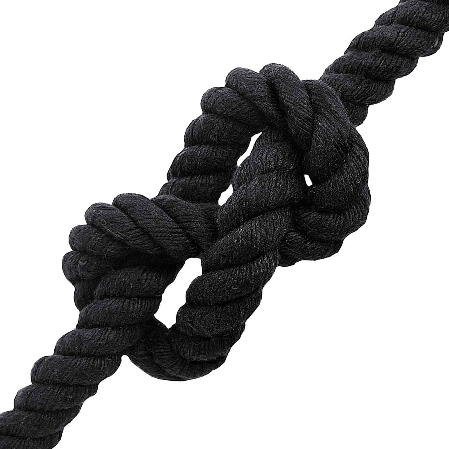 vidaXL Κωτόσχοινo 24 mm 50 m Μαύρο 100% Βαμβάκι