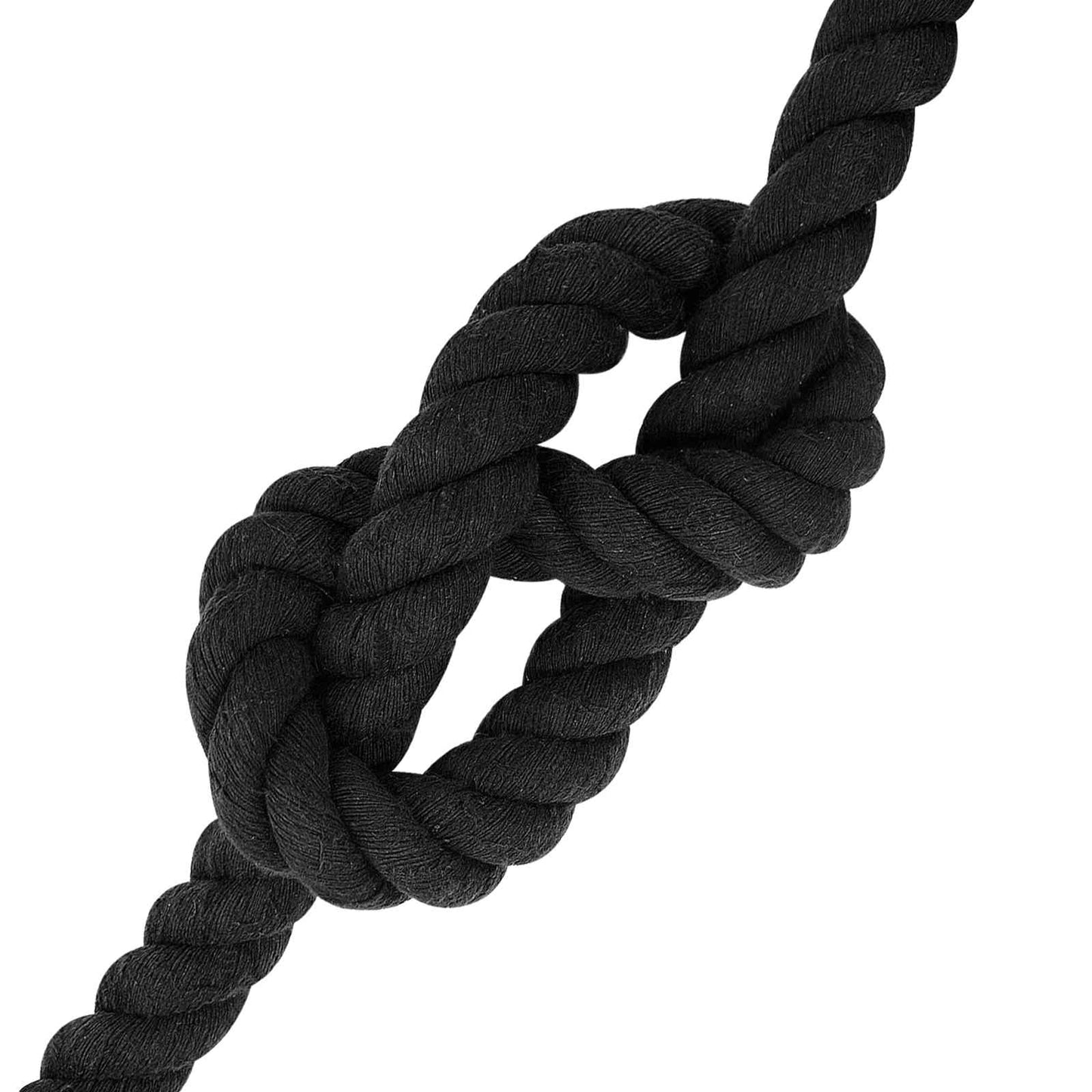 vidaXL Κωτόσχοινo 30 mm 50 m Μαύρο 100% Βαμβάκι