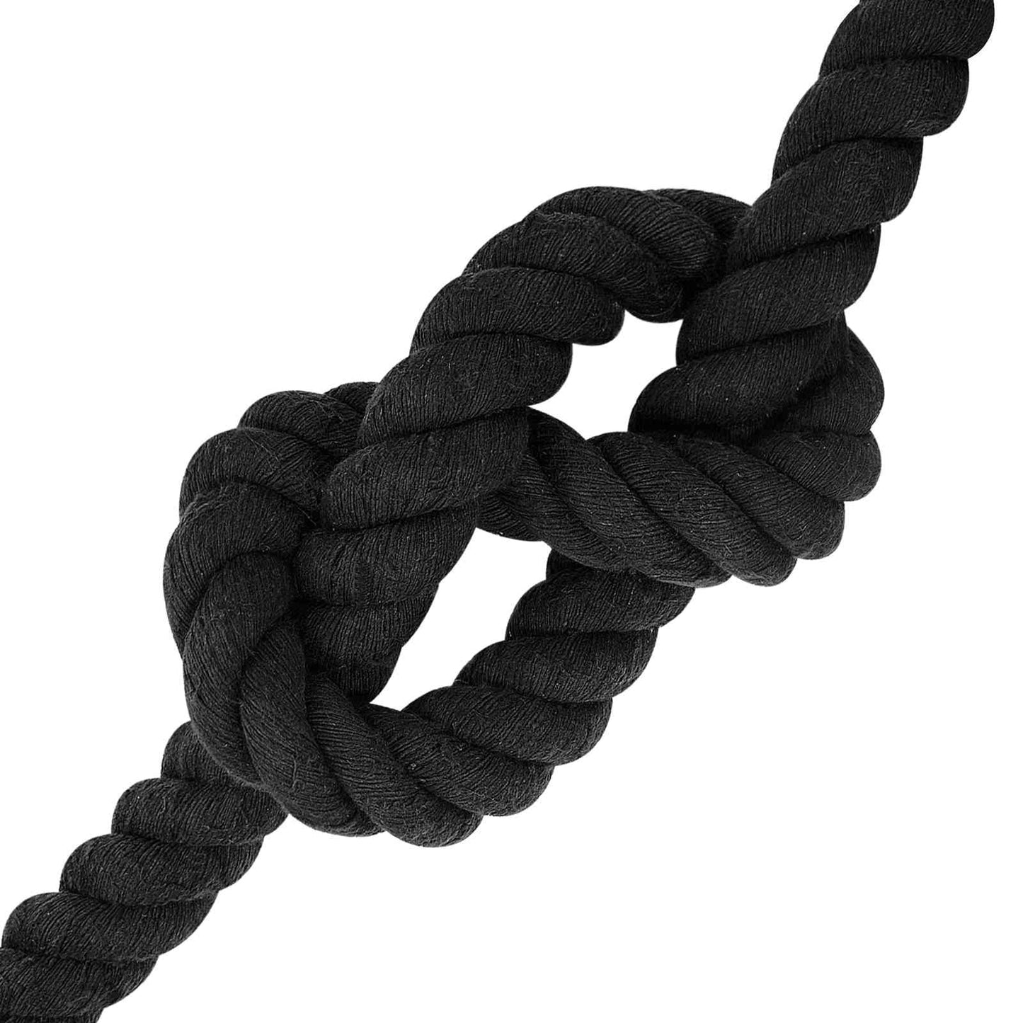 vidaXL Κωτόσχοινo 36 mm 5 m Μαύρο 100% Βαμβάκι