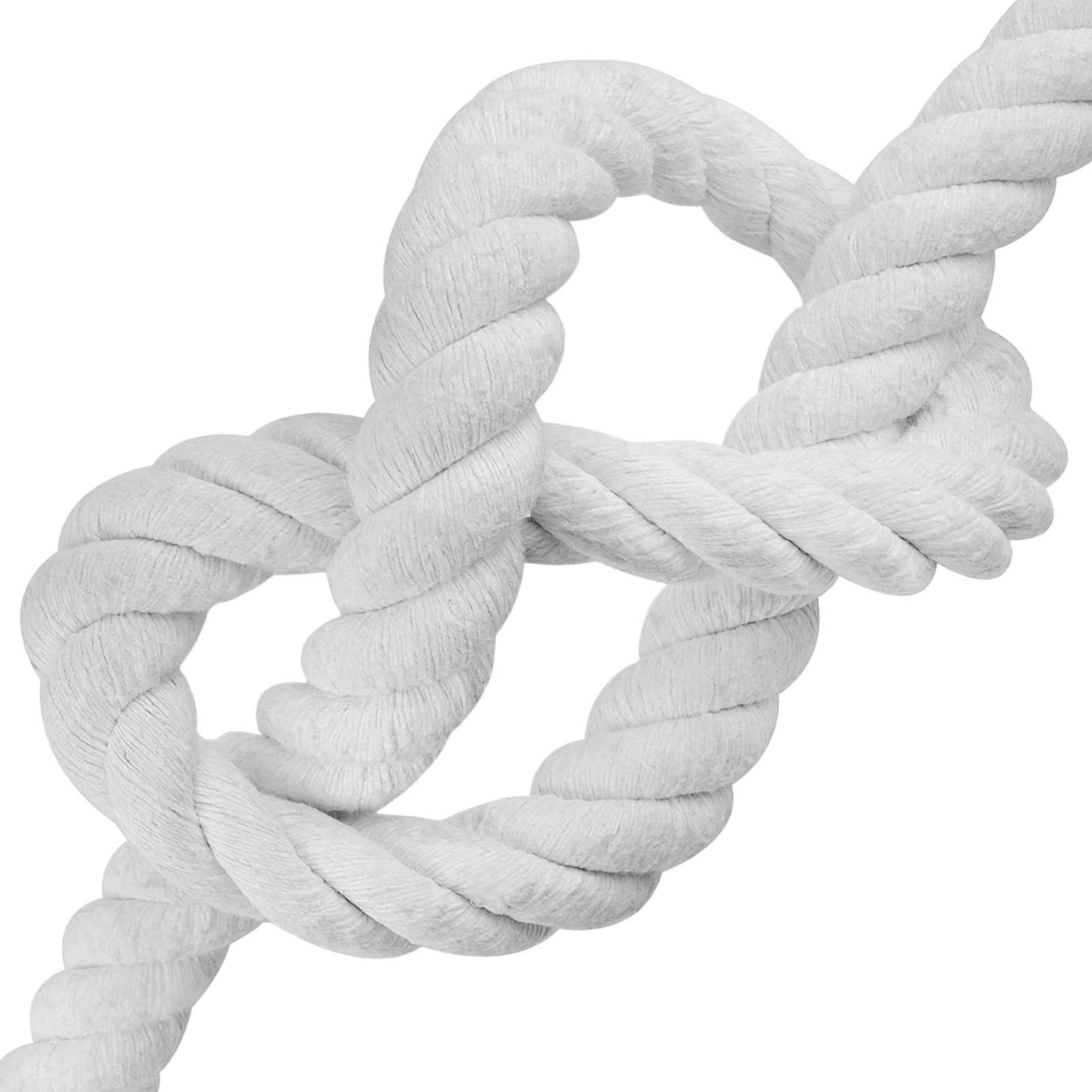 vidaXL Σχοινί Λευκό 3,6 x 3,6 x 2500 εκ Βαμβάκι