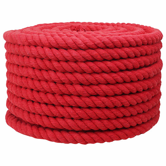 vidaXL Κωτόσχοινo 20 mm 50 m Κόκκινο 100% Βαμβάκι