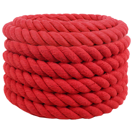 vidaXL Κωτόσχοινo 30 mm 25 m Κόκκινο 100% Βαμβάκι