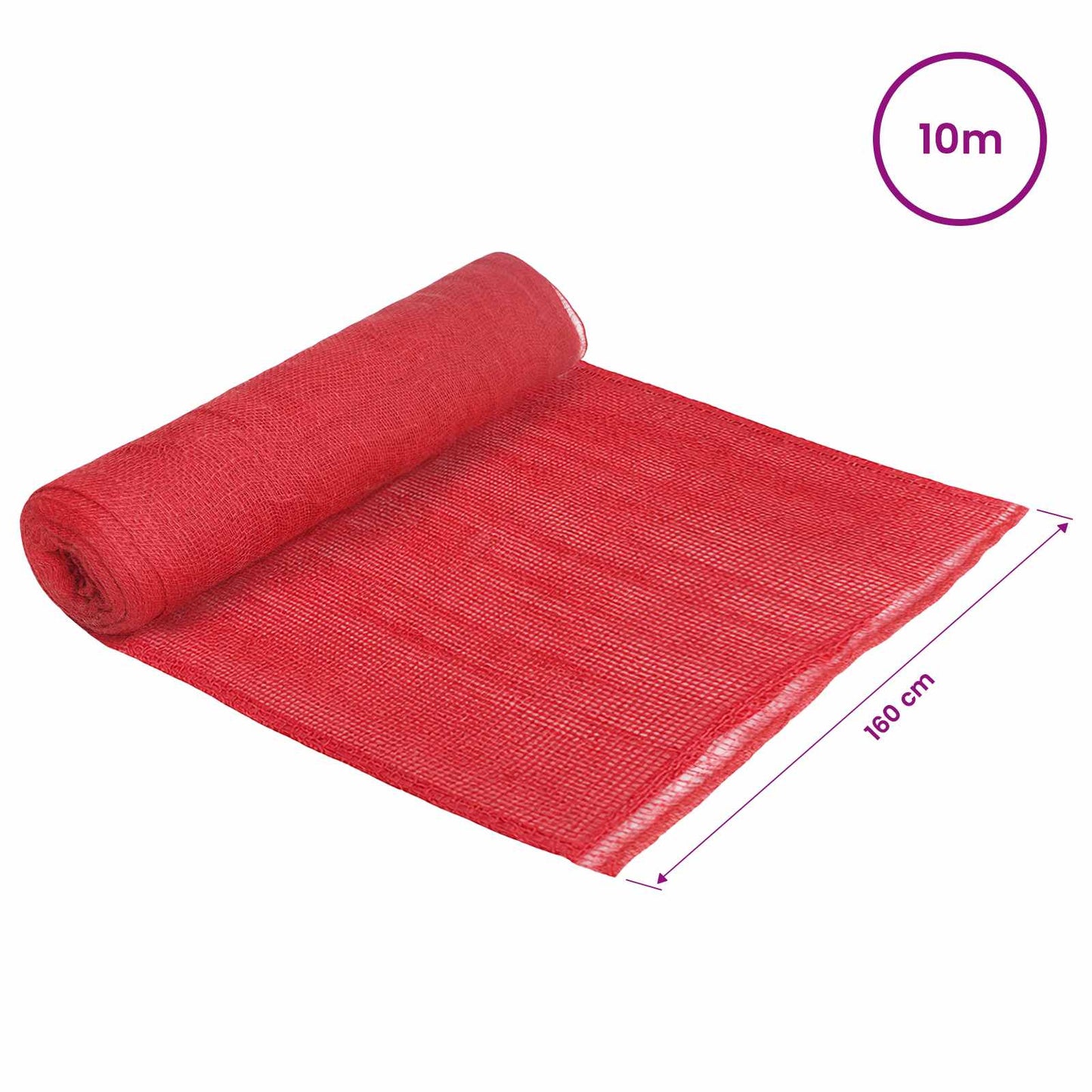 vidaXL Ρολό από Τζute 160 x 1000 cm Κόκκινο