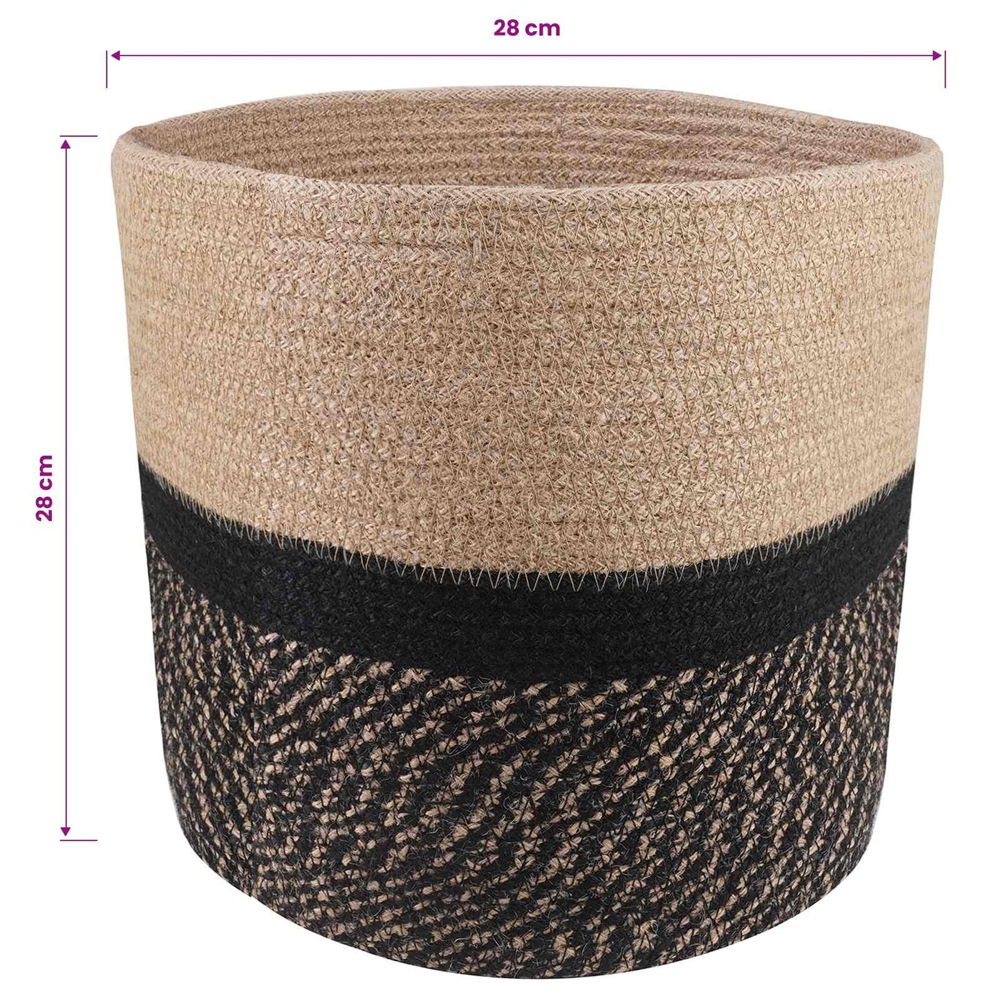 vidaXL Σετ Γλαστρών 2 pcs Φυσικό και Μαύρο Ø 28 x 28 εκ