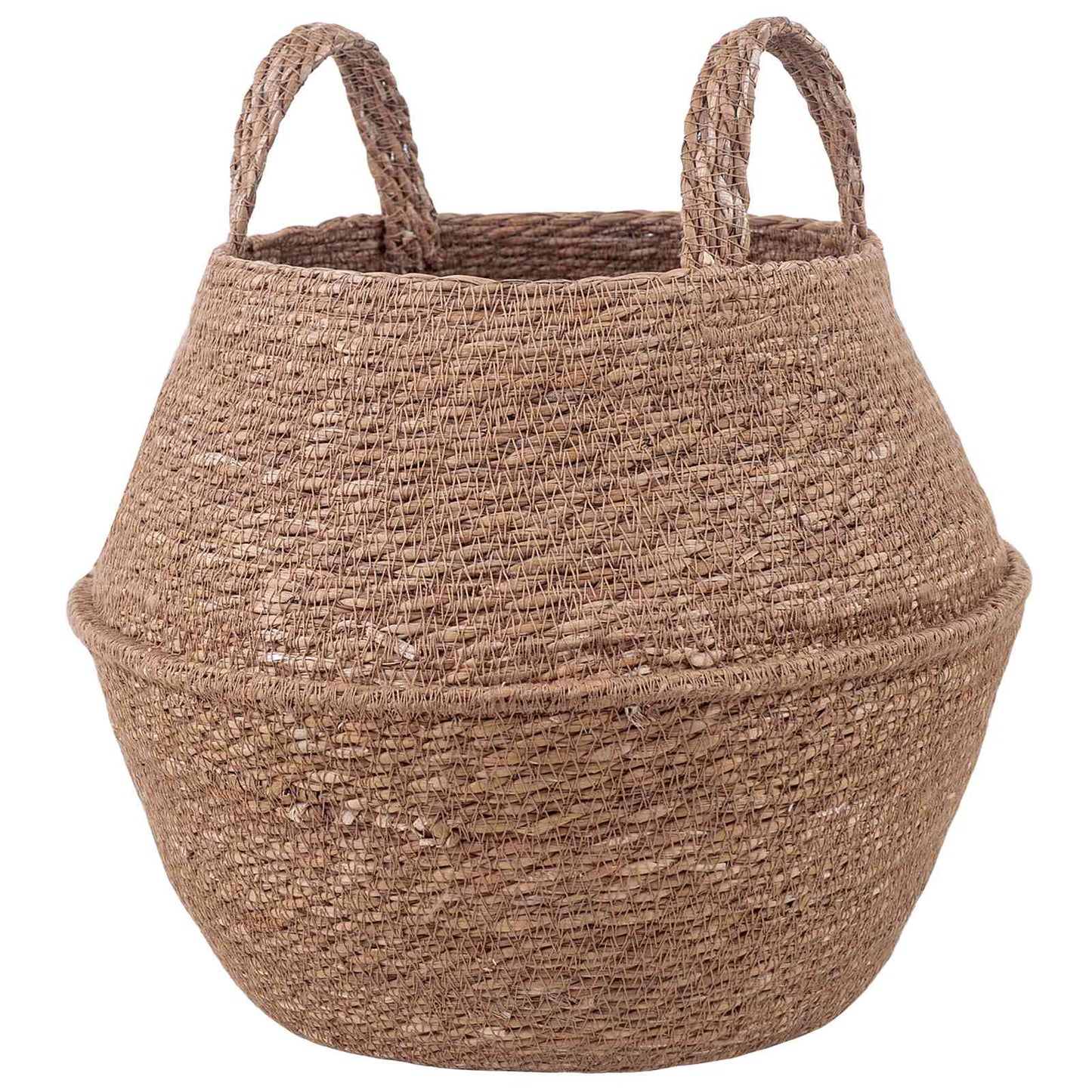 vidaXL Γλάστρα με Χερούλια Φυσικό Ø 32 x 32 cm 100% Θαλασσόχορτο